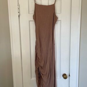 Lulu's Chic Brown Maxi Dress